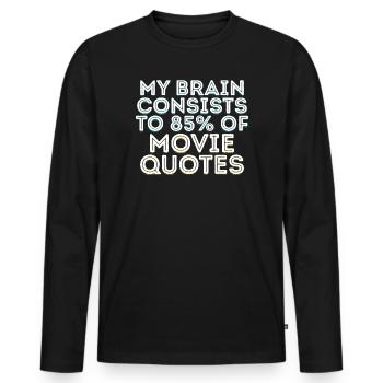Dvd Abend Movie Night Statement Kinoabend Filme - Männer Premium Bio Langarmshirt - Schwarz - Vorne - Nico (187cm)