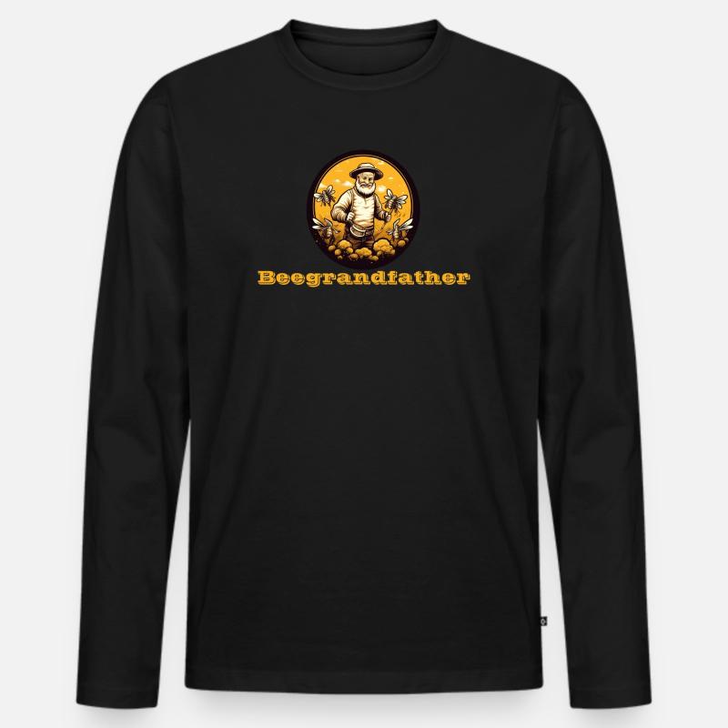 Beegrandfather - Männer Premium Bio Langarmshirt - Schwarz