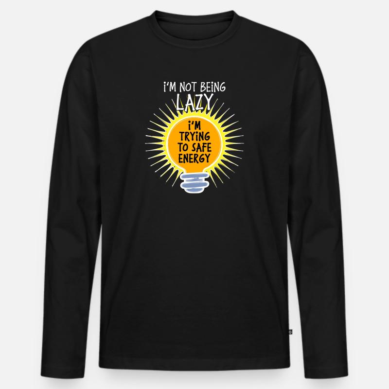 Nachhaltigkeit Erde Umwelt Statement Umweltschutz - Männer Premium Bio Langarmshirt - Schwarz