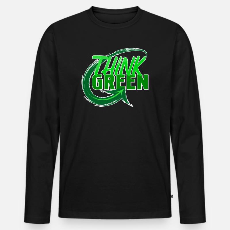 Umwelt Umweltschützer Statement Erde Mutter Natur - Männer Premium Bio Langarmshirt - Schwarz