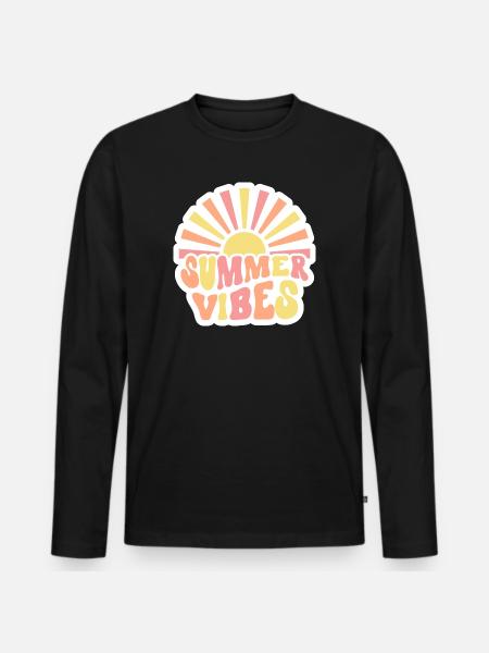 Summer Vibes - Men's Premium Organic Long Sleeve Shirt - black