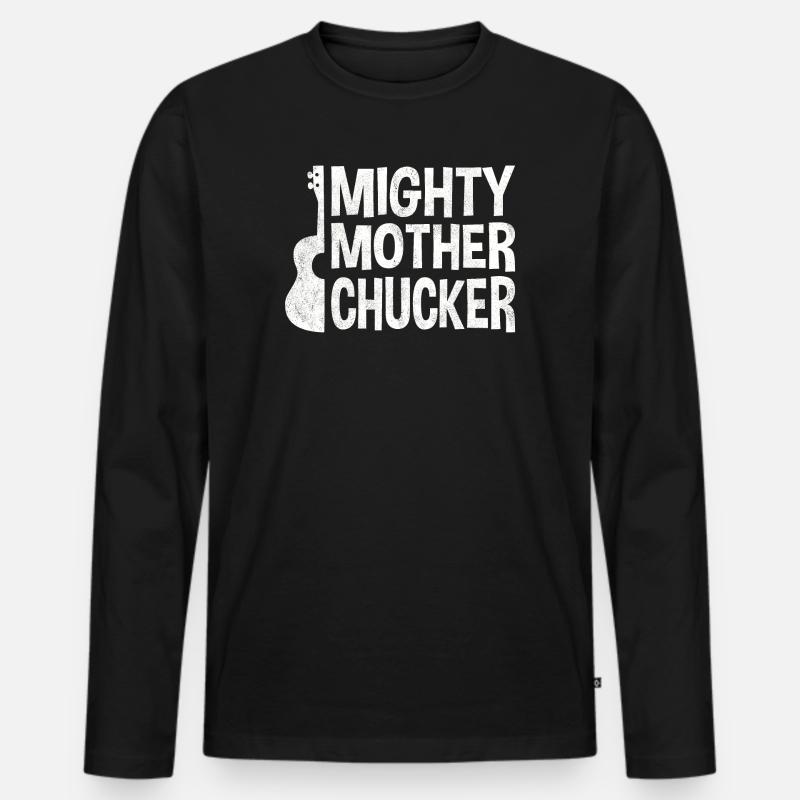 Mighty Mother Chucker - Männer Premium Bio Langarmshirt - Schwarz
