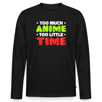 Anime Trickfilm Comic Statement Manga Japan - Männer Premium Bio Langarmshirt - Schwarz - Vorne - Nico (187cm)