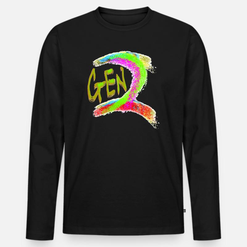 Generation Z - Männer Premium Bio Langarmshirt - Schwarz