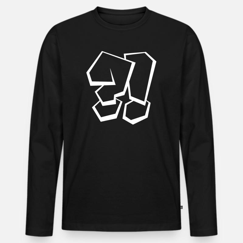 WTF Wieso Weshalb Warum ?! - Männer Premium Bio Langarmshirt - Schwarz