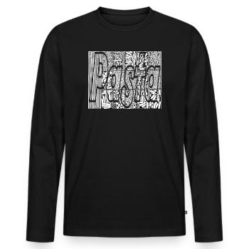 Les pates italiennes - T-shirt manches longues Premium bio Homme - noir - Devant - Nico (187cm)