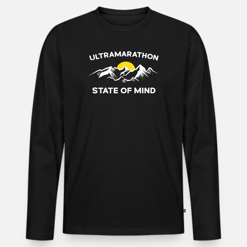Ultramarathon - Gemütszustand - Männer Premium Bio Langarmshirt - Schwarz
