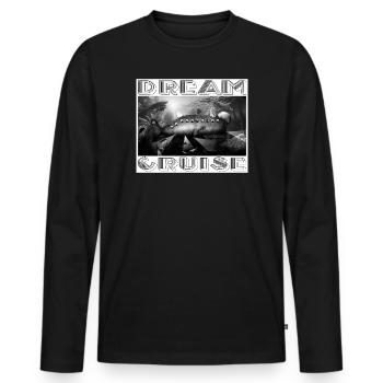 Croisière de rêve - T-shirt manches longues Premium bio Homme - noir - Devant - Nico (187cm)