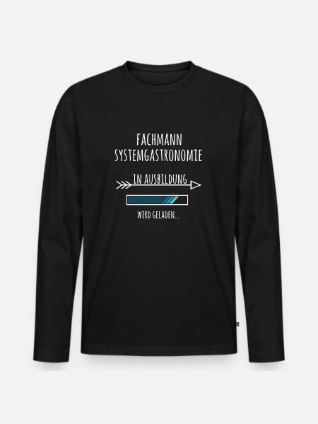 Fachmann Systemgastronomie Ausbildung Beruf - Männer Premium Bio Langarmshirt - Schwarz