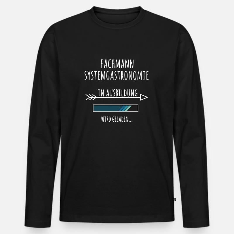 Fachmann Systemgastronomie Ausbildung Beruf - Männer Premium Bio Langarmshirt - Schwarz