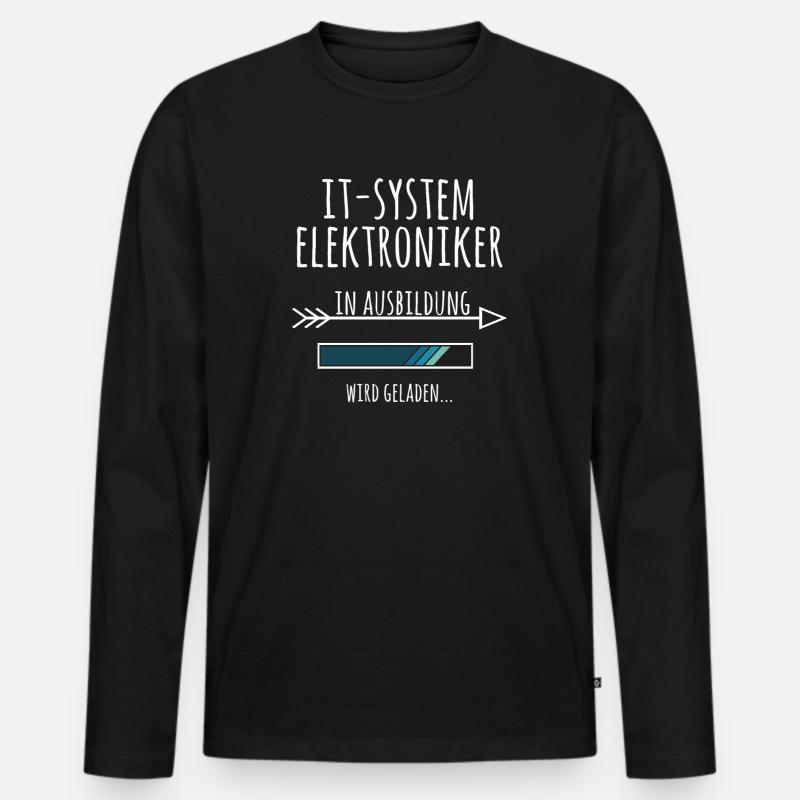 IT-Systemelektroniker Ausbildung Beruf Geschenk - Männer Premium Bio Langarmshirt - Schwarz