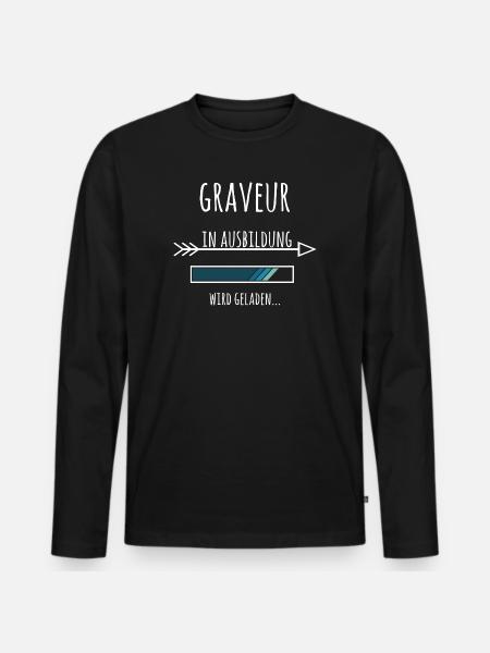 Graveur Ausbildung Beruf Geschenk - Männer Premium Bio Langarmshirt - Schwarz