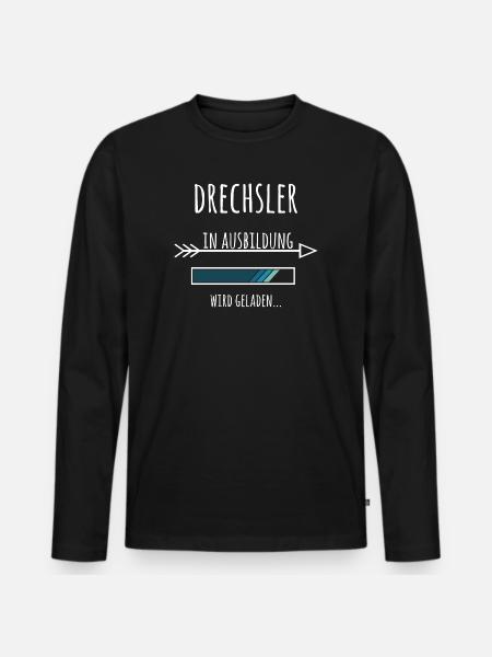 Drechsler Handwerker Ausbildung Geschenk - Männer Premium Bio Langarmshirt - Schwarz
