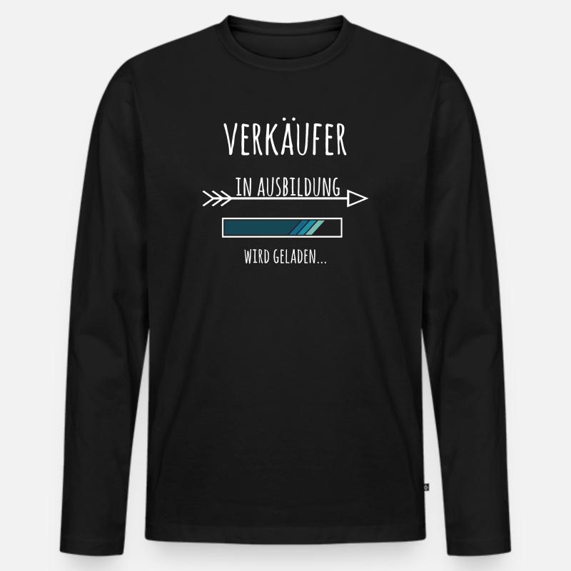 Ausbildung Verkäufer Vertrieb Beruf - Männer Premium Bio Langarmshirt - Schwarz
