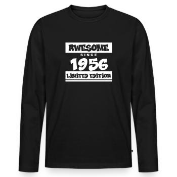 1956 - Né en 1956 - Fantastique depuis 1956 - T-shirt manches longues Premium bio Homme - noir - Devant - Nico (187cm)