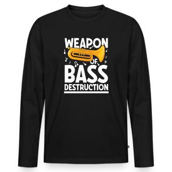 Weapon of bass destruction - Männer Premium Bio Langarmshirt - Schwarz - Vorne - Nico (187cm)