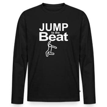 Jump to the Beat - Men's Premium Organic Long Sleeve Shirt - black - Front - Nico (187cm)