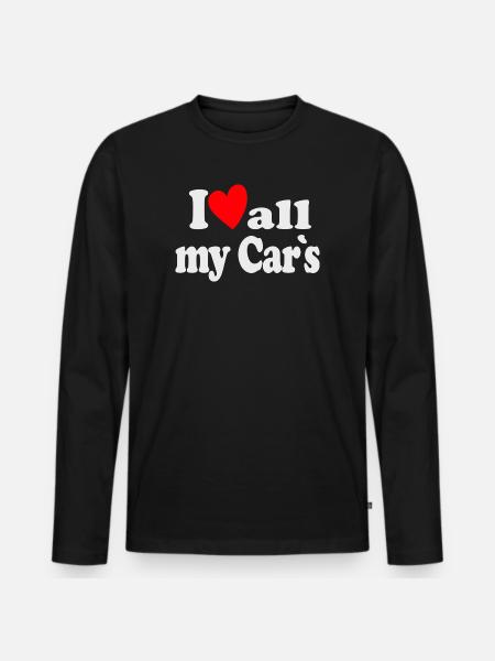 J’aime toutes mes voitures - T-shirt manches longues Premium bio Homme - noir