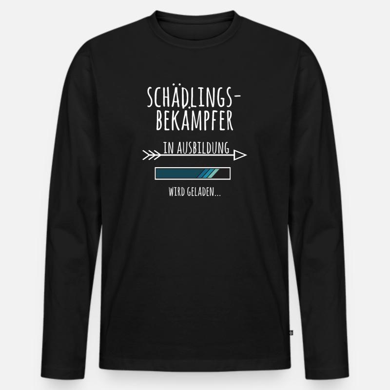 Schädlingsbekämpfer Ausbildung Geschenk Schädlinge - Männer Premium Bio Langarmshirt - Schwarz