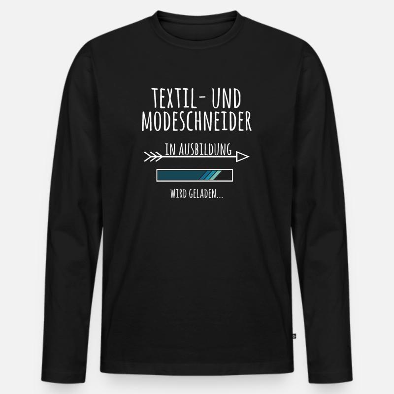 Textil und Modeschneider Ausbildung Beruf Geschenk - Männer Premium Bio Langarmshirt - Schwarz