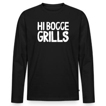 Hi Bocce Grills Ball with Jack Bocci Game Bocce - Men's Premium Organic Long Sleeve Shirt - black - Front - Nico (187cm)