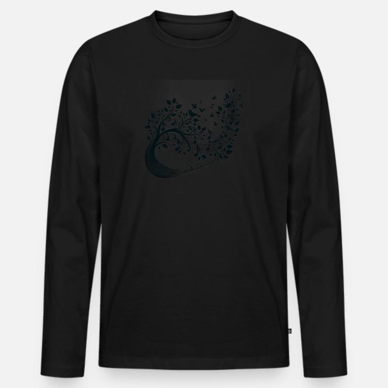 Naturharmonie - Männer Premium Bio Langarmshirt - Schwarz