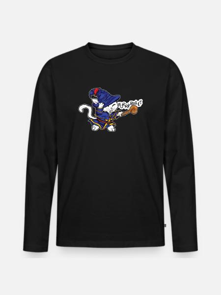 Sorcerer cat in enchantment - Men's Premium Organic Long Sleeve Shirt - black