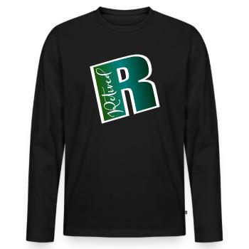 ADIEU EMPLOI - RETRAITE RETRAITE - T-shirt manches longues Premium bio Homme - noir - Devant - Nico (187cm)