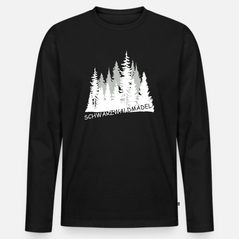 Schwarzwaldmädel - Männer Premium Bio Langarmshirt - Schwarz