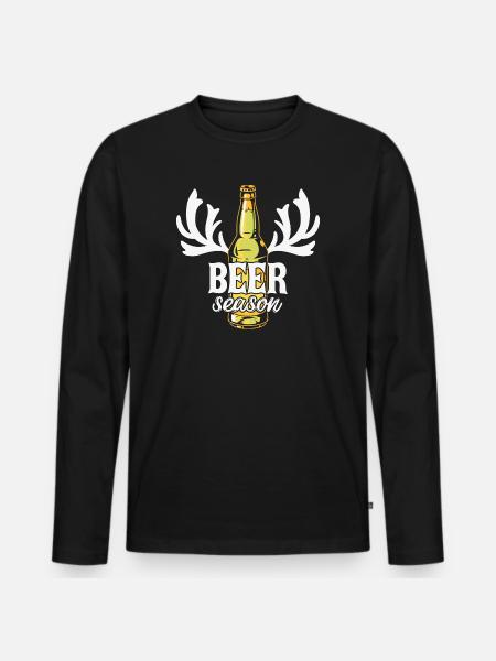 beer, drink a beer, beer fan - Men's Premium Organic Long Sleeve Shirt - black