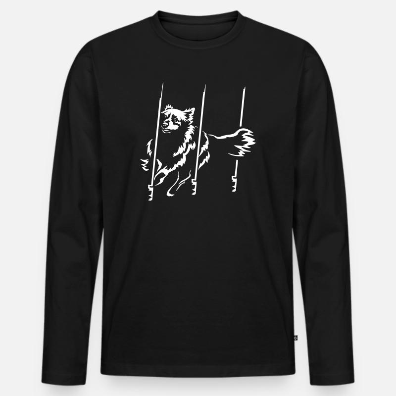 Australian Shepherd "Black Edition" - Männer Premium Bio Langarmshirt - Schwarz
