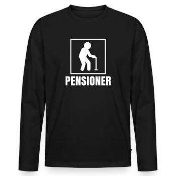 Retraité Dire Retraite Retraite Retraite Retraite - T-shirt manches longues Premium bio Homme - noir - Devant - Nico (187cm)
