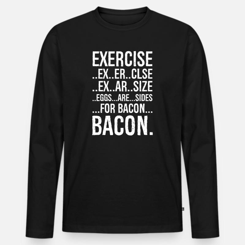 Speck trainieren - Männer Premium Bio Langarmshirt - Schwarz