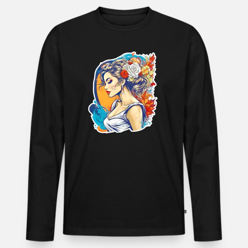 Braut - Männer Premium Bio Langarmshirt - Schwarz