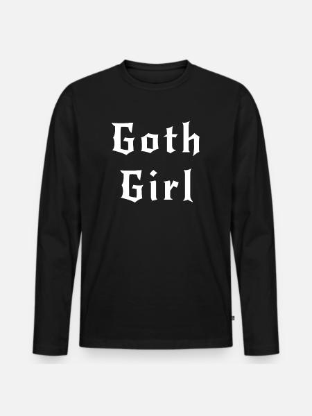 Gothic-Mädchen, Geschenk für Gothic-Mädchen oder -Frau - Männer Premium Bio Langarmshirt - Schwarz