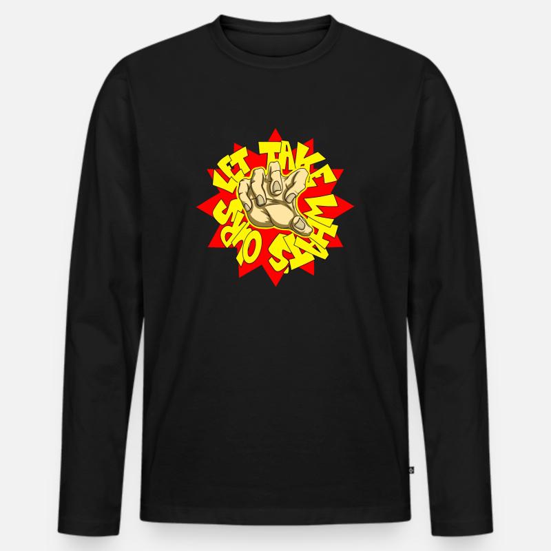 Ltwo - Männer Premium Bio Langarmshirt - Schwarz