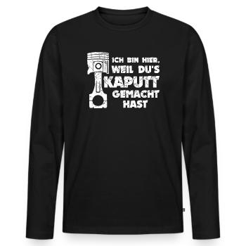 Mechaniker Job Arbeiter Workaholic Statement - Männer Premium Bio Langarmshirt - Schwarz - Vorne - Nico (187cm)