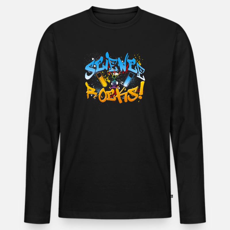 Science rocks - Männer Premium Bio Langarmshirt - Schwarz