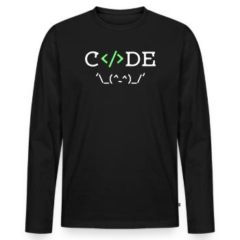 Arbeit Spruch Entwickler Karriere Workaholic Job - Männer Premium Bio Langarmshirt - Schwarz - Vorne - Nico (187cm)