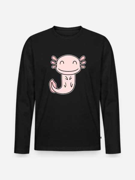 Axolotl Motif Enfants Mignon - T-shirt manches longues Premium bio Homme - noir