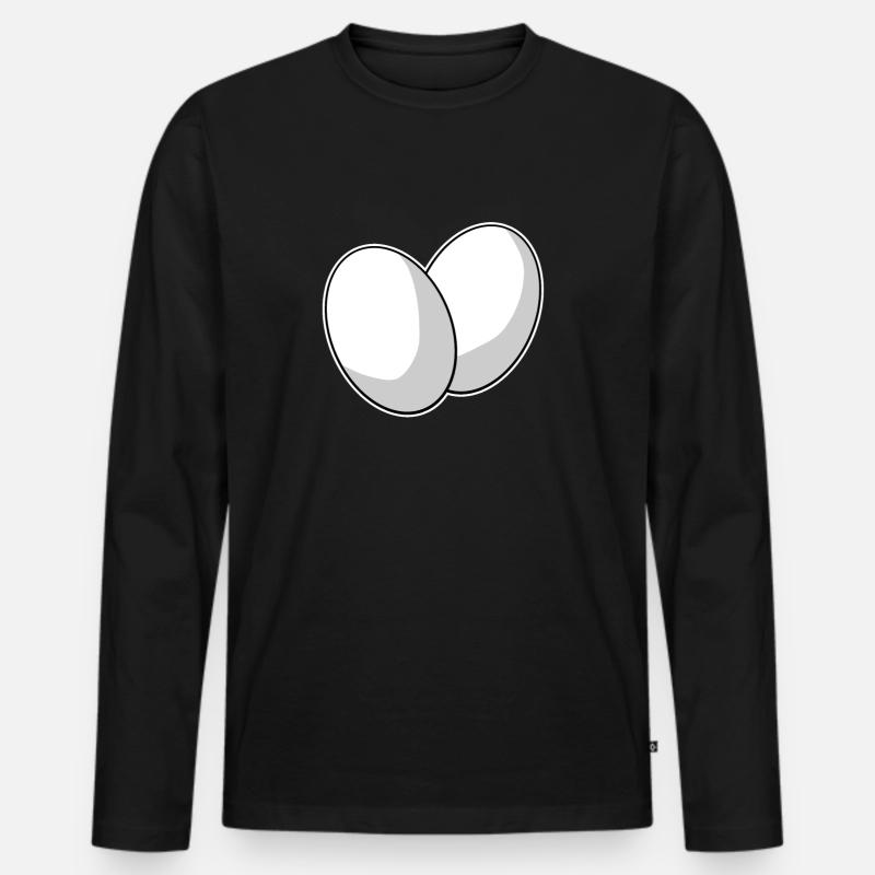 Egg Eggs - Men's Premium Organic Long Sleeve Shirt - black