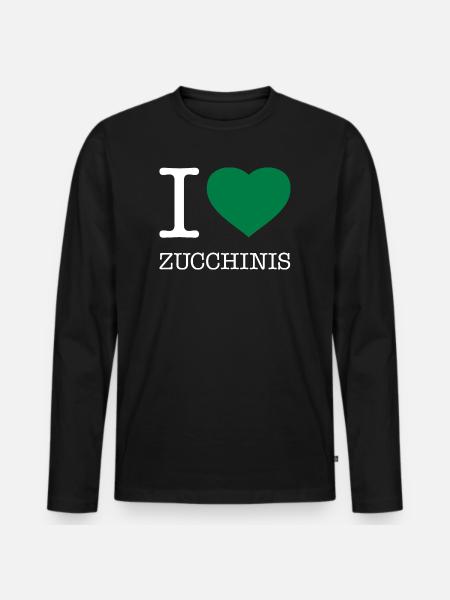 I LOVE ZUCCHINIS - Men's Premium Organic Long Sleeve Shirt - black
