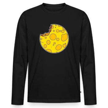 Kreis Käse rund - Männer Premium Bio Langarmshirt - Schwarz - Vorne - Nico (187cm)