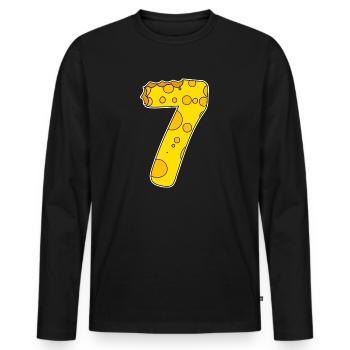 Graphique 7 - T-shirt manches longues Premium bio Homme - noir - Devant - Nico (187cm)