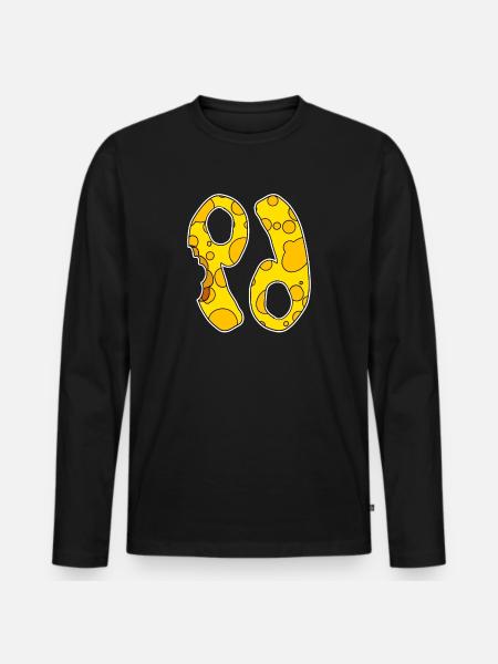 Sternzeichen Krebs Symbol - Männer Premium Bio Langarmshirt - Schwarz