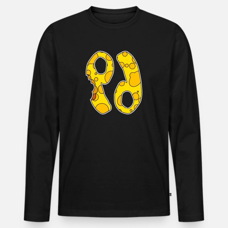 Sternzeichen Krebs Symbol - Männer Premium Bio Langarmshirt - Schwarz