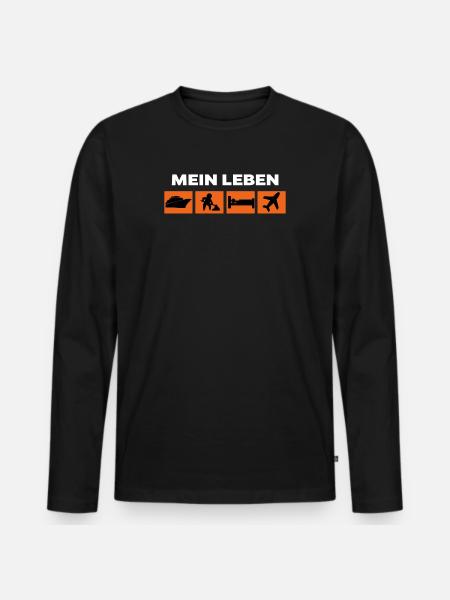 Workaholic Job Statement Karriere Arbeiter - Männer Premium Bio Langarmshirt - Schwarz