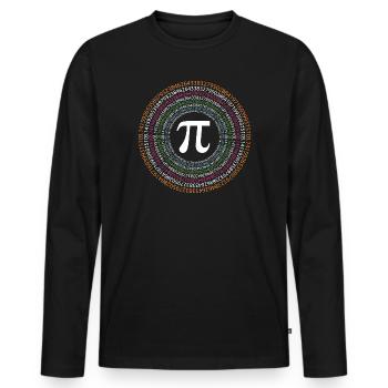 Pi-Tag - Glücklicher Pi-Tag - Männer Premium Bio Langarmshirt - Schwarz - Vorne - Nico (187cm)