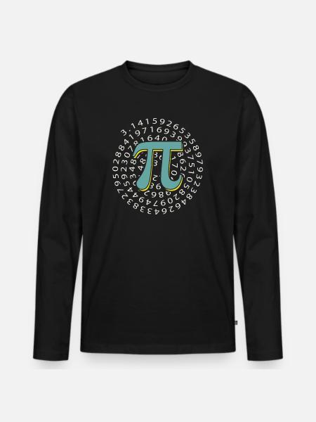 Pi Day - Happy Pi Day - Men's Premium Organic Long Sleeve Shirt - black