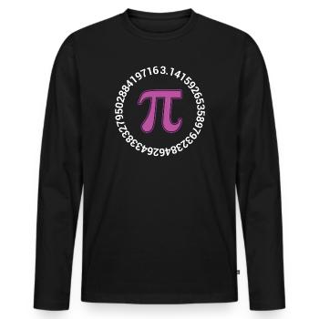 Pi Day - Bonne journée Pi - T-shirt manches longues Premium bio Homme - noir - Devant - Nico (187cm)